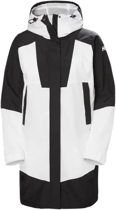 Helly Hansen naisten pitkä kuoritakki Rig Rain Coat 54076 - WHITE - 1