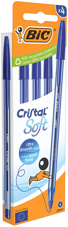 Bic kuulakynä Cristal Soft sinisellä musteella 4 kpl - 2