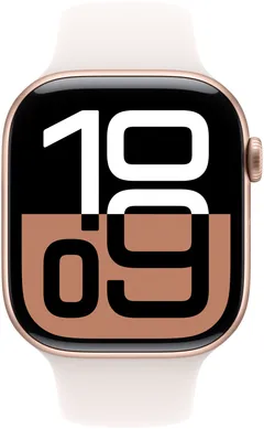 Apple Watch Series 10 GPS 46mm Rose Gold alumiinikotelo, Light Blush Sport ranneke- M/L - MWWU3QN/A - 1