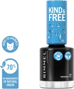 Rimmel Kind & Free Clean Nail Polish 8ml, 159 Midnight Sky kynsilakka - 3