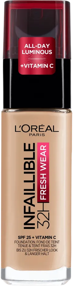 L'Oréal Paris Infaillible Fresh Wear 125 Natural Beige meikkivoide 30ml - 1