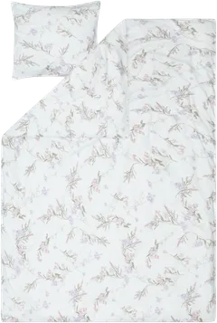 House pussilakanasetti Patel 150x210 cm, valkoinen/roosa/vihreä/lila - 1