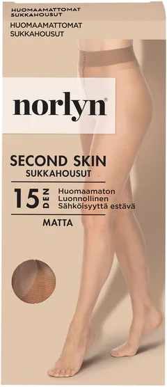 Norlyn Second Skin sukkahousut 15 den - SAND - 2