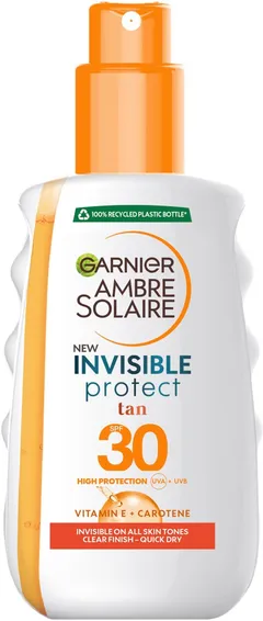 Garnier Ambre Solaire Invisible Protect Tan aurinkosuojasuihke SK30 200 ml - 1