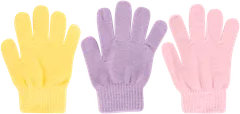 Lasten stretch-sormikkaat 3-pack 237C082410 - Lilac/yellow/pink - 1