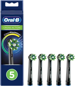 Oral-B CrossAction -Vaihtoharja Black Edition CleanMaximiser-Tekniikalla, 5 Kpl:n Pakkaus - 1