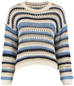Hailys naisten neule Dana SYF-2306011 - soft blue stripe - 1