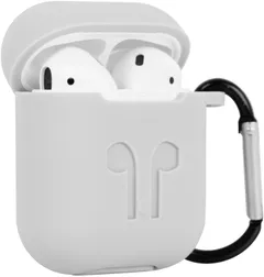 Wave Silikonikuori, Apple AirPods (1. ja 2. sukupolvi), Vaaleanharmaa - 4