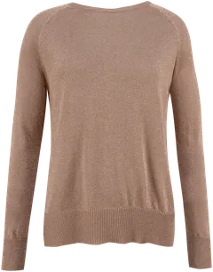 TEX naisten neulepusero lurex I970153 - Bronze - 1