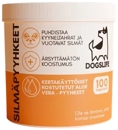 Dogslife silmänpuhdistuslaput 100kpl - 1