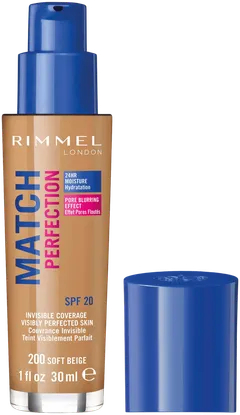 Rimmel 30ml Match Perfection Foundation SPF 20 200 Soft Beige meikkivoide - 2