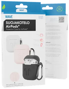 Wave Silikonikuori, Apple AirPods (1. ja 2. sukupolvi), Vaaleanpunainen - 1