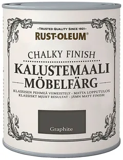 Rust-Oleum Chalky Finish 750ml kalustemaali runsaspigmenttinen hajuton vesiohenteinen musta - 1