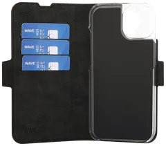 Wave MagSafe -yhteensopiva Book Case, Apple iPhone 15, Musta - 4