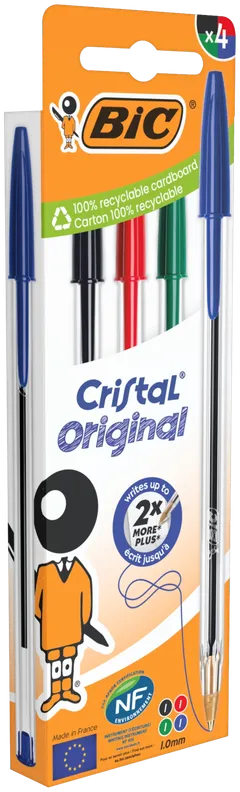 Bic kuulakynä Cristal Medium värilajitelma 4 kpl - 2