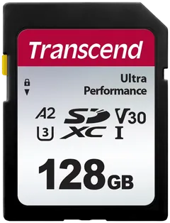 Transcend 340S 128GB U3 SDXC muistikortti (R160 W90 MB/s) - 1