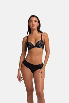 Dorina naisten push up -rintaliivit Yasmine - BLACK - 3