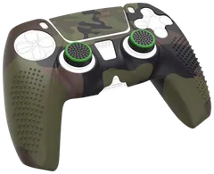 Hama 6-in-1 lisätarvikesarja PlayStation 5 -ohjaimelle, Camouflage - 1