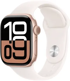 Apple Watch Series 10 GPS 42mm Rose Gold alumiinikotelo, Light Blush Sport ranneke - S/M - MWWH3QN/A - 2