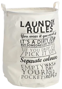 Zeller pyykkikori Laundry rules Ø 38 x 48 cm - 1