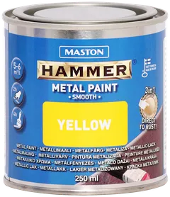 Maston metallimaali Hammer Sileä keltainen 250 ml - 1
