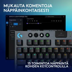 Logitech g915 x lightspeed tkl langaton pelinäppäimistö tactile musta - 5