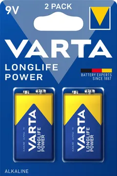 Varta Longlife Power 9V 2kpl alkaliparisto - 1