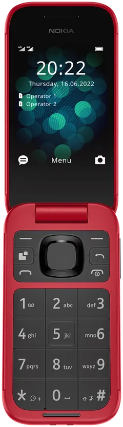 Nokia 2660 punainen peruspuhelin + teline - 1