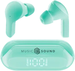 MusicSound Slide Bluetooth nappikuulokkeet, vihreä - 1