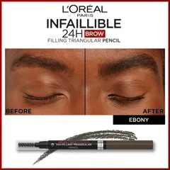 L'Oréal Paris Infaillible Brows 24H Filling Triangular Pencil 1.0 Ebony kulmakynä 1ml - 1.0 Ebony - 5