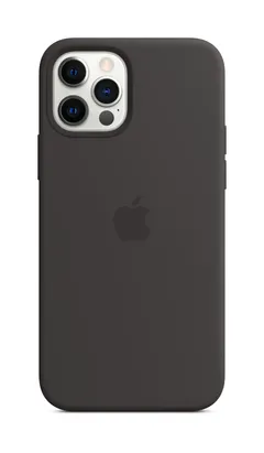 APPLE iPhone 12/12 Pro silikonikuori MagSafe yhteensopivuudella,  musta - 2