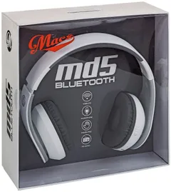 Macs MD5 Bluetooth-kuulokkeet FM-radiolla valkoinen - 2