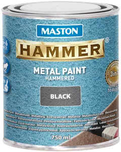 Maston metallimaali Hammer Vasaralakka musta 750 ml - 1