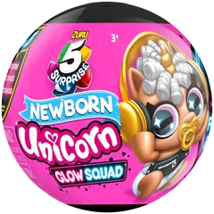 5 Surprise yllätyslelu Newborn Unicorn Glow Squad - 1