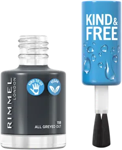 Rimmel Kind & Free Clean Nail Polish 8ml, 158 All Greyed Out kynsilakka - 2