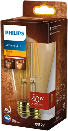 Philips LED-lamppu vintage 7W (40W) E27 1800K meripihkan värinen lasi - 2
