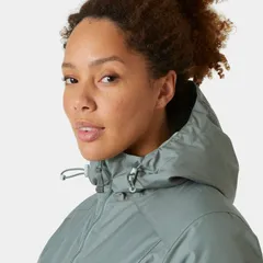 Helly Hansen naisten pitkä kevytvanutakki Long Belfast Winter 62395 - Grey Cactus - 5