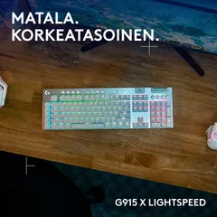 Logitech g915 x lightspeed langaton pelinäppäimistö tactile valkoinen - 6