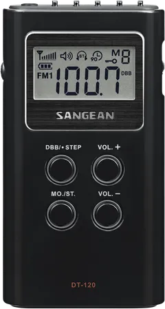 Sangean taskuradio DT-120 musta - 2