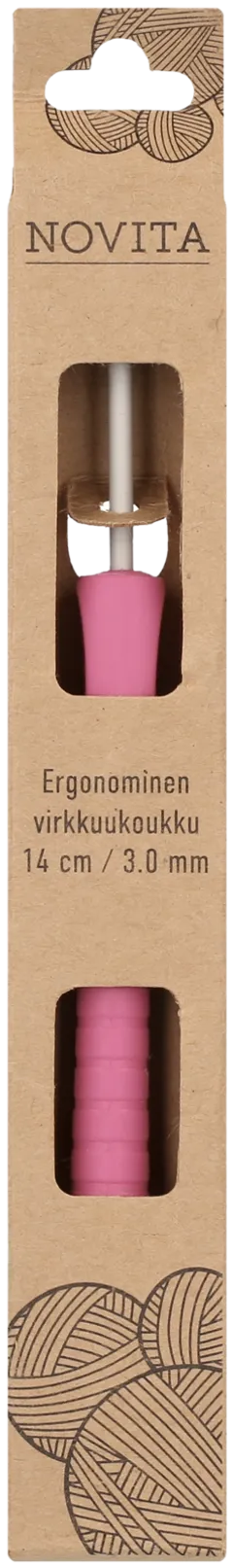 Novita Ergonominen Virkkuukoukku 14 cm 3 mm - 1