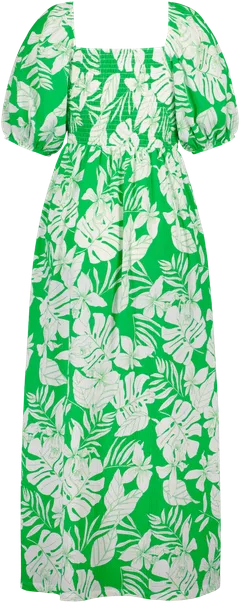 iJeans naisten pitkä mekko 218IJ21744 - Kelly green aop - 2