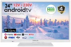 Finlux 24" HD Ready Android Smart LED TV 12V sekä 230V käyttöjännitteellä 24M7.2WCI-12 valkoinen - 3