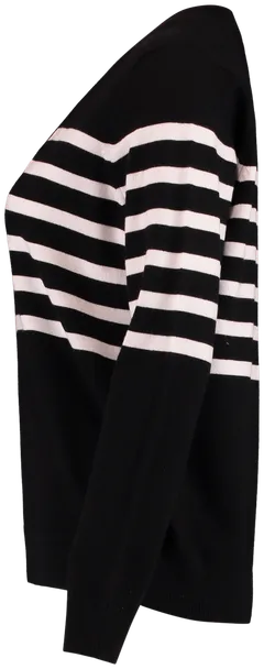 Zabaione naisten neule Palina HS-PR251-0160-1 - black offwhite stripes - 2