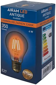 Airam LED-vakiolamppu Amber antiikki 4,5W E27 360LM 2200K - 2