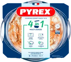 Pyrex lasipata 2,4 l ja kansi 0,8 l - 2