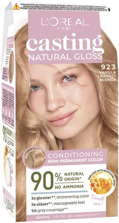L'Oréal Paris Casting Natural Gloss 823 Light Blonde Vanille kevytväri 1kpl - 2