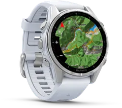 Garmin Fenix 8 -urheilukello, 43mm AMOLED hopea/vaaleanharmaa - 5