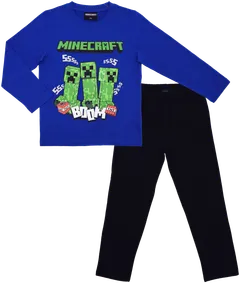 Minecraft lasten pyjama - t.sininen/musta - 1