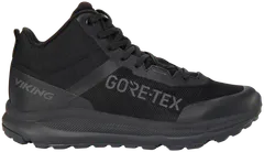 Viking miesten ulkoilukenkä Stride Mid Gore-Tex - BLACK - 1