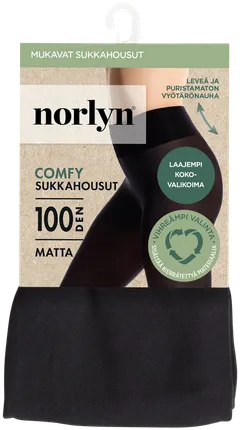 Norlyn naisten 100 den sukkahousut A41620 - BLACK - 1